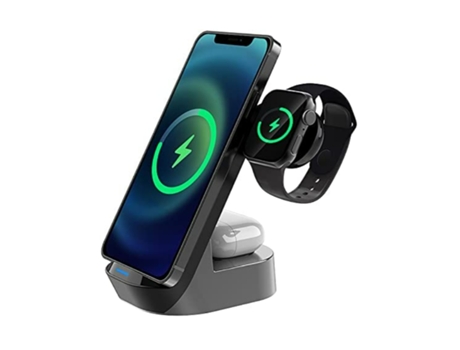 Estación de Carga Sem Rápido Série para Apple, Samsung BISBISOUS Negro