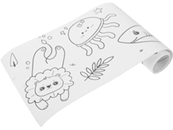 Rollo De Papel Para Colorear Blanco, Resistente Y Práctico, Para Actividades De Niños Y Niñas.