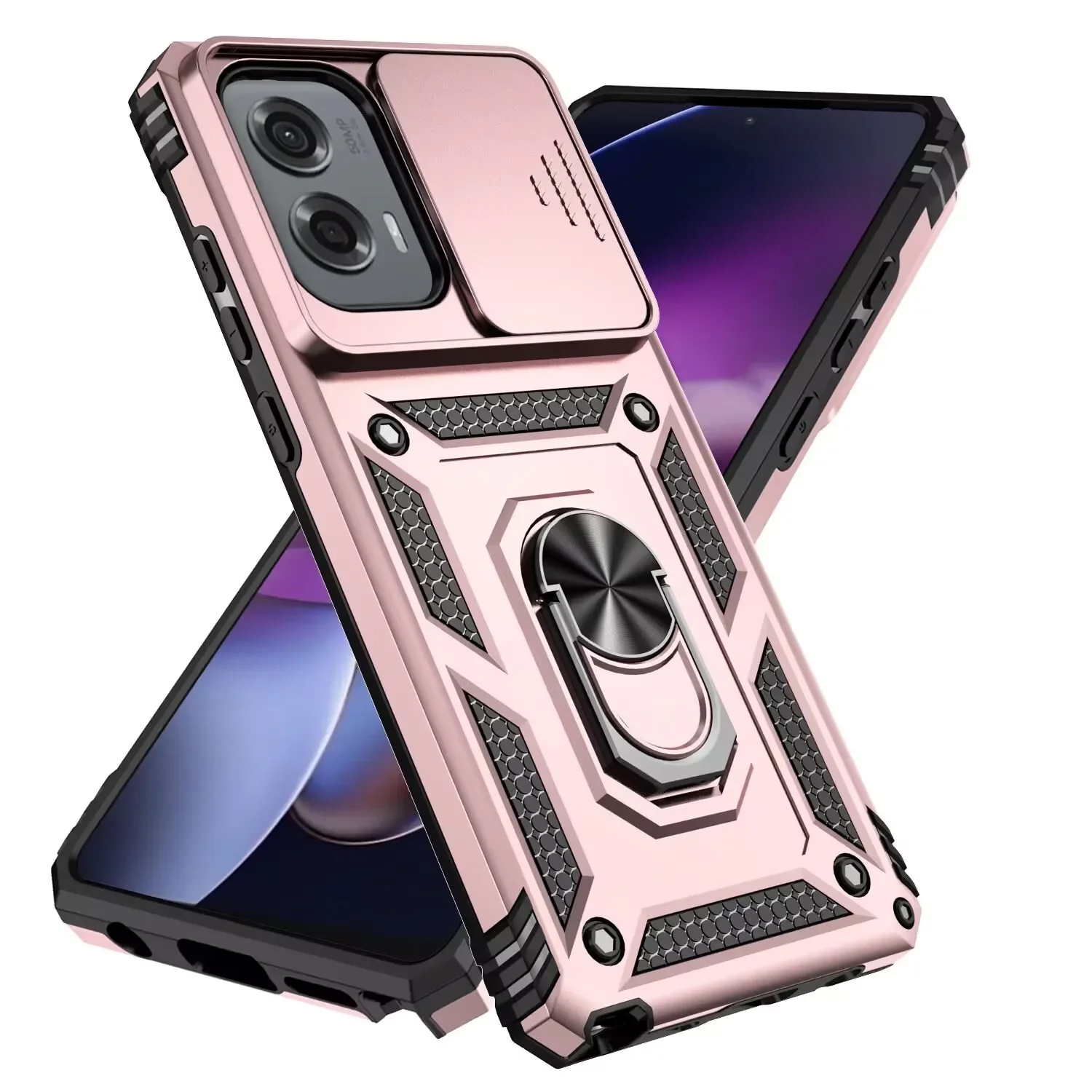 (oro Rosa, Motorola Moto G 5g) Funda Protectora Con Soporte Magnético, Compatible Con La Serie Motorola