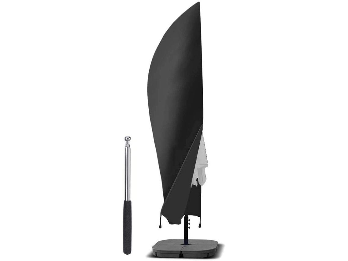 Protetor Compacto Preto para Parasol Lateral, Leve e Durável, Protege Contra Todas as Intempéries do Ambiente Externo YANYXR