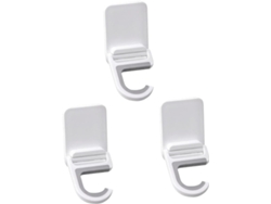 Ganchos Adhesivos Pared Escobas Fregonas 3 Unidades Blancos Requieren Taladrar Abs Silicona Organizador Cocina