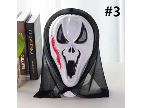 Máscara de terror de Halloween, disfraz de fiesta, esqueleto gritando, Cosplay, vampiro, bruja, esqueleto, máscaras de Cosplay HHZ
