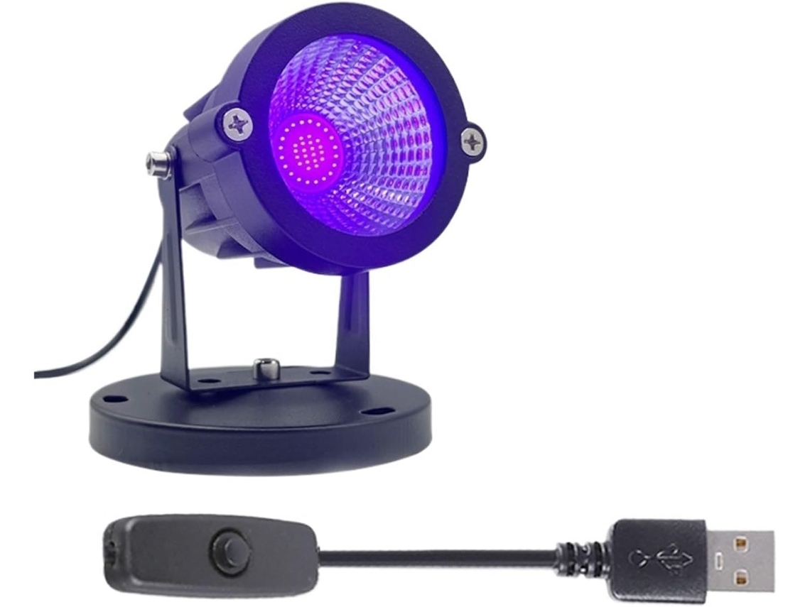 Lámpara De Curado De Gel Uv 405nm 10w Led Luz Negra 5v Con Cable Usb Encendido/apagado
