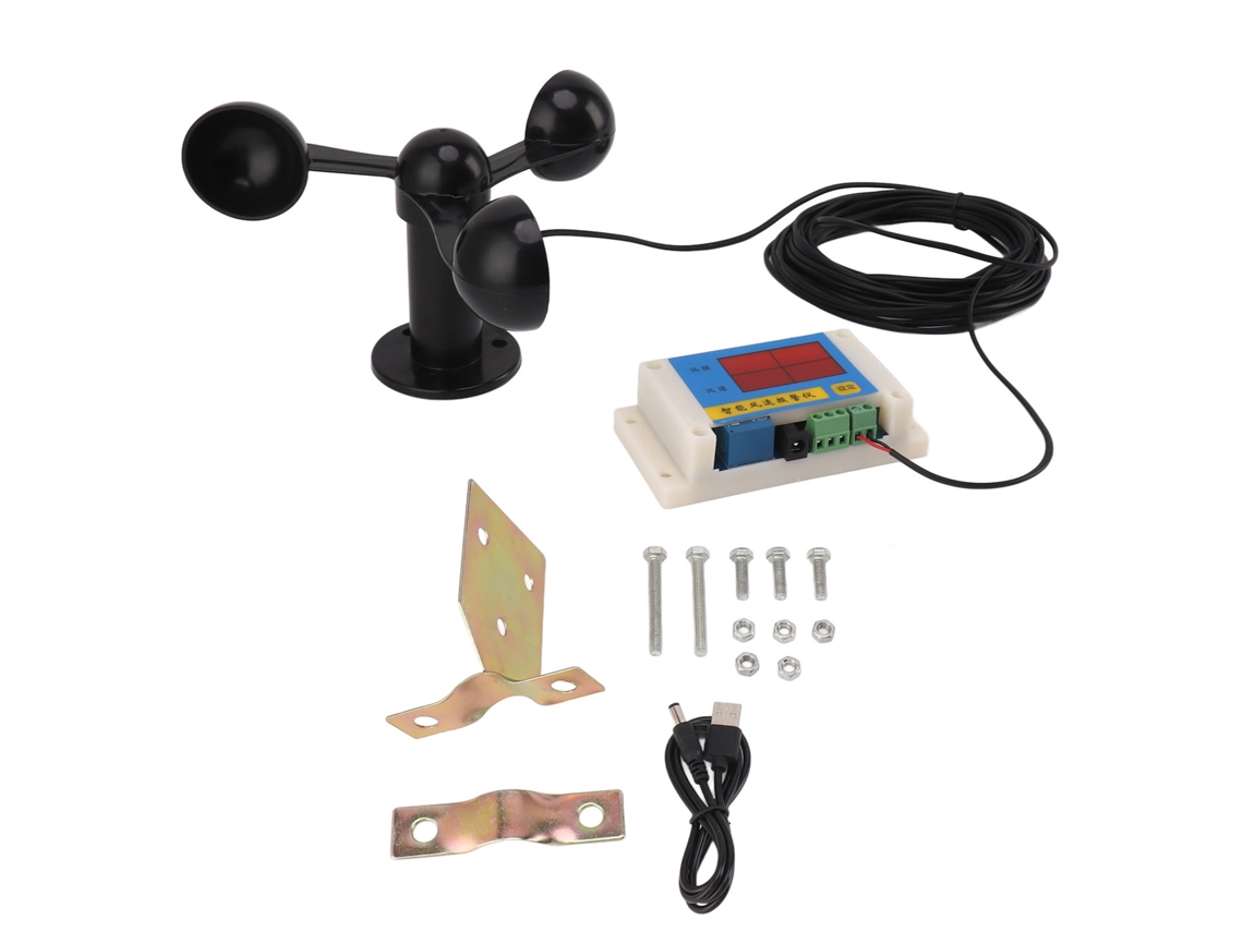 Anemómetro De 3 Aspas Para Grúa Torre, Usb 5v, Alarma De Velocidad Del Viento, Alta Precisión.