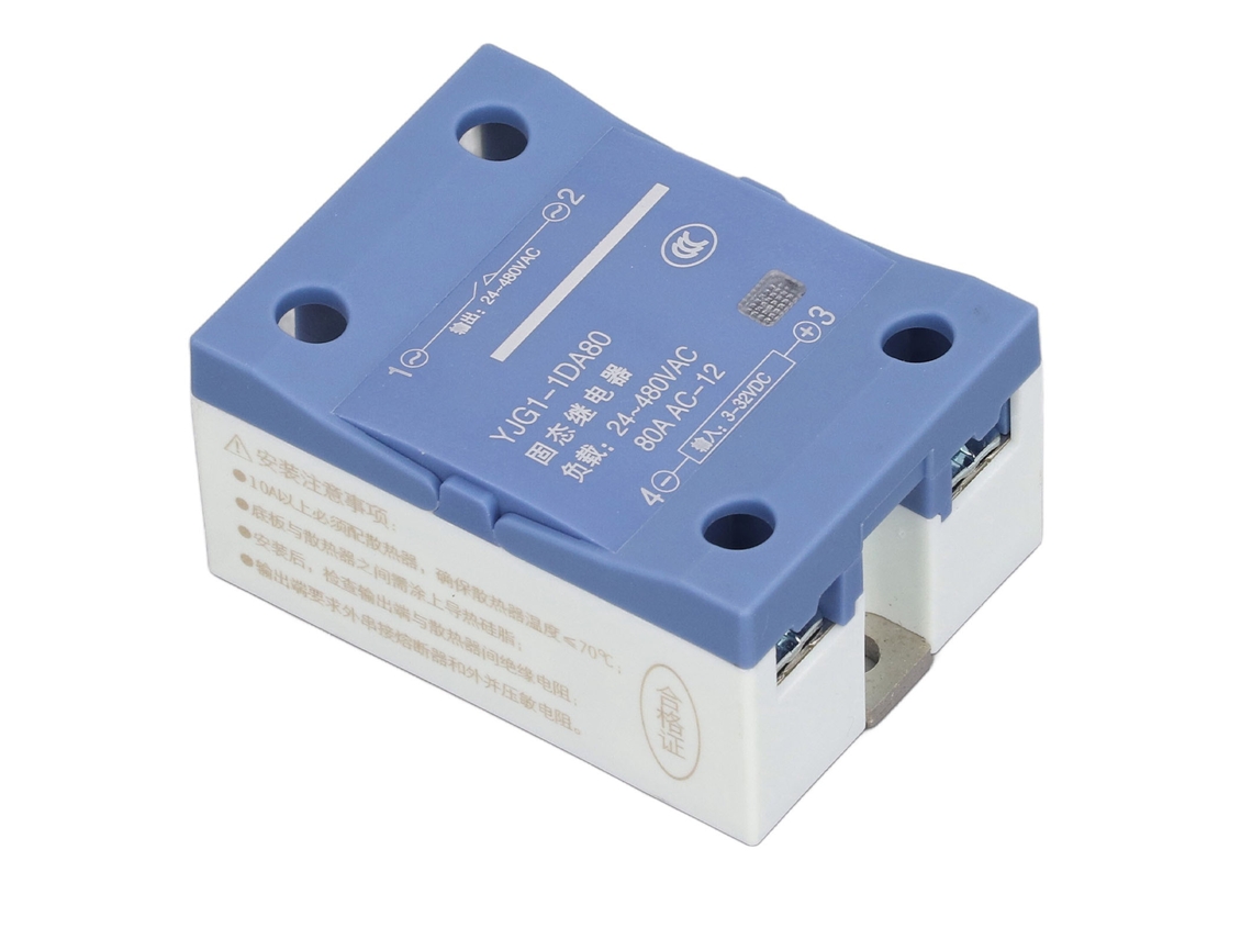 Relé De Estado Sólido Monofásico Dc A Ac Ssr Entrada Dc3‑32v Salida Ac24~480v 80a Yjg1‑1da80