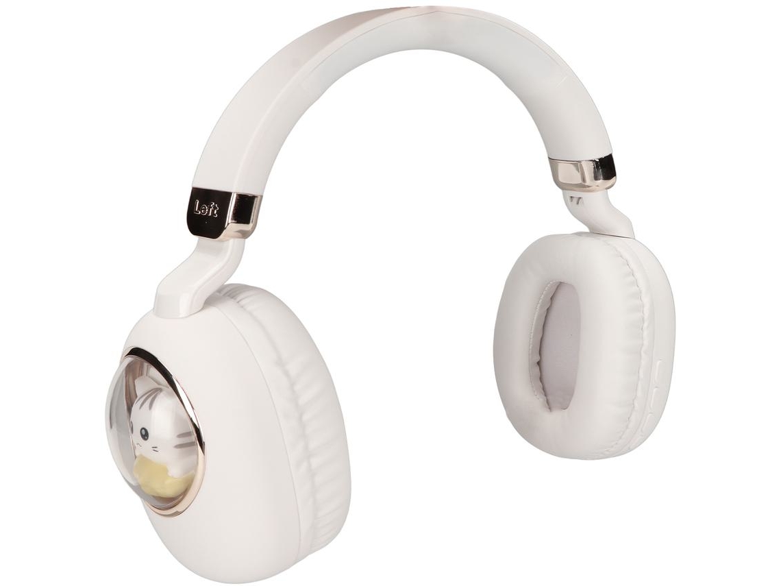 Auricular Inalámbrico Bluetooth YIZHOOD GW001 Lámpara LED (Over Ear - Blanco)