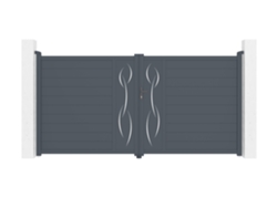 Puerta batiente de aluminio life 3,5m H.180cm