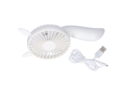 Mini Ventilador Portátil Recargable Por Usb, Rotación De 180°, 3 Velocidades, Blanco.