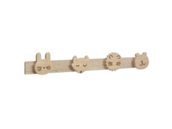 Perchero infantil Wild en madera 5 ganchos WELLHOME