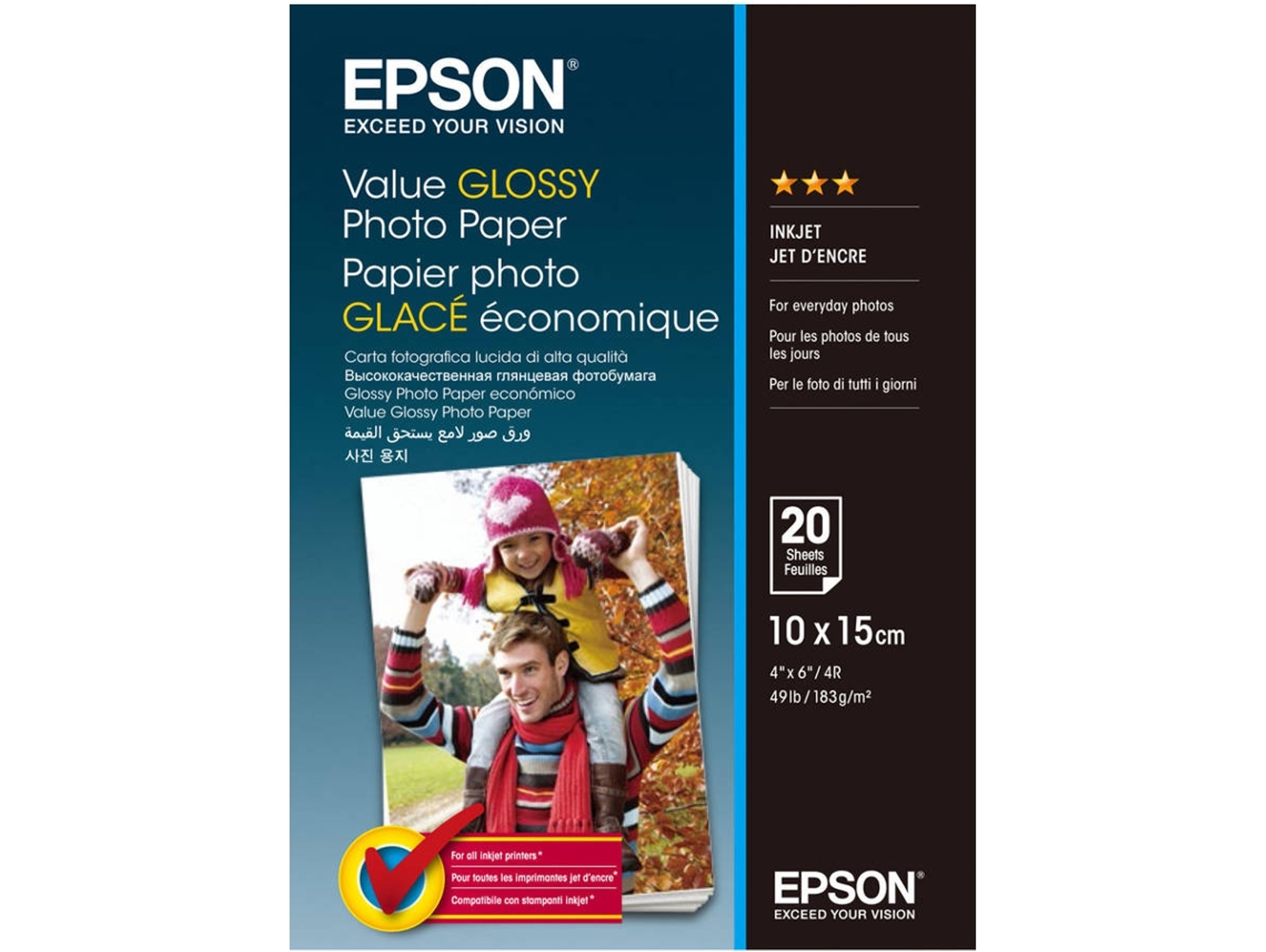 Papel Fotográfico EPSON Glossy - C13S400037