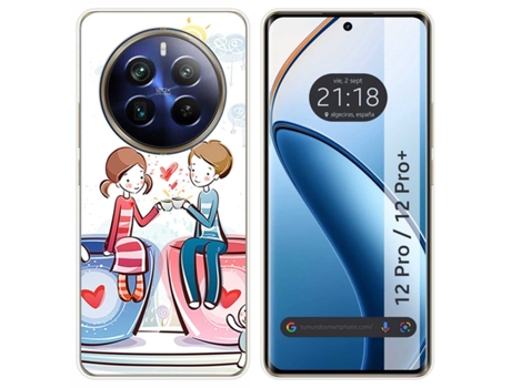 Funda Diseño Café para Realme 12 Pro 5G / 12 Pro Plus 5G TUMUNDOSMARTPHONE Silicona Multicolor