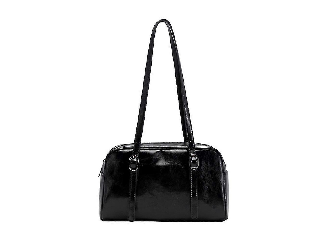 Bolso de hombro sencillo, bolso de hombro a juego, bolso de mano de gran capacidad para mujer, negro Lalamoli
