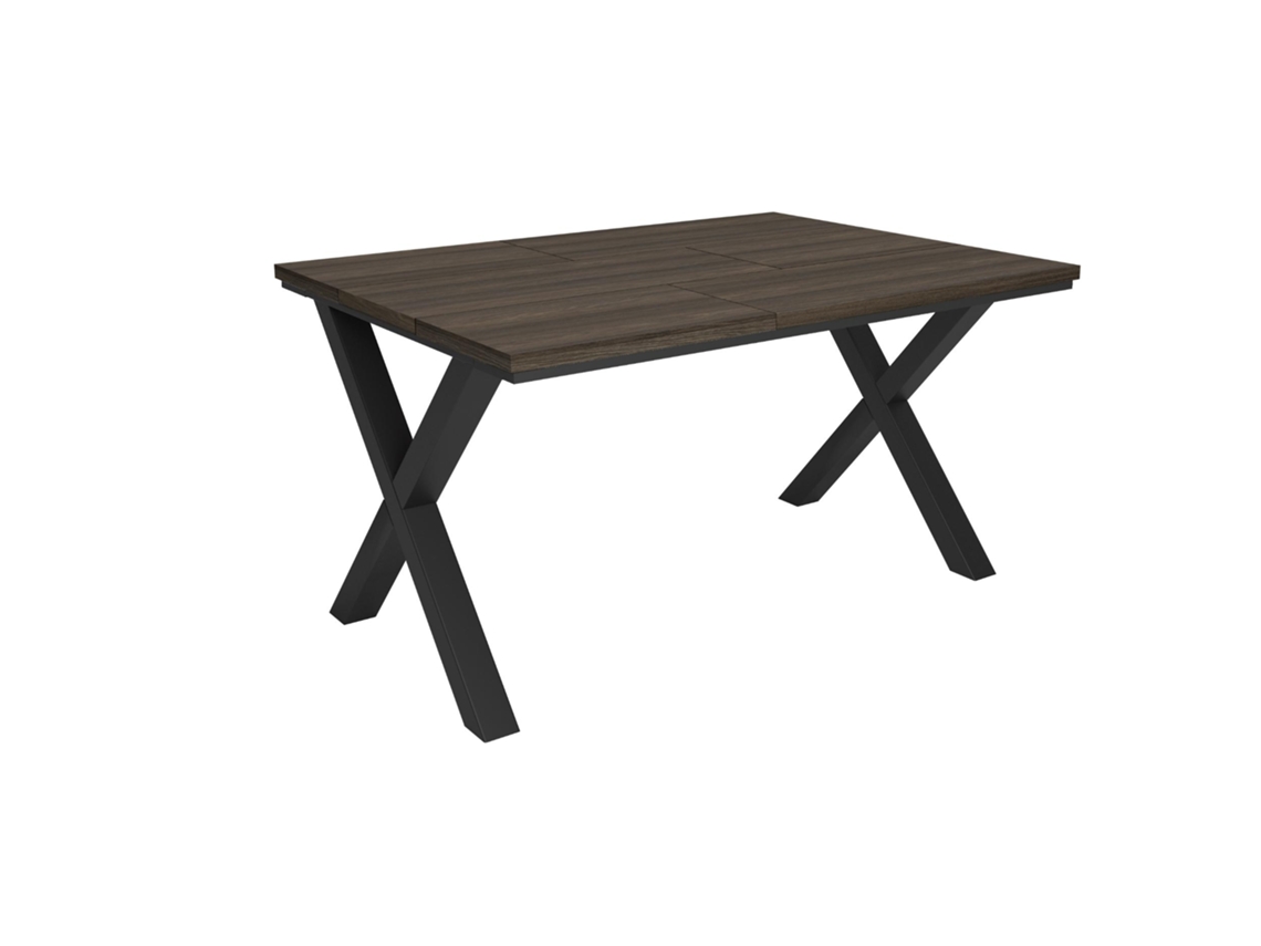 Mesa Comedor, 140x90x74cm, Para 6 Comensales, Muebles Comedor, Roble Oscuro