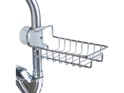 Organizador De Fregadero De Acero Inoxidable, Soporte Para Grifo, Soporte Para Esponja (plateado)