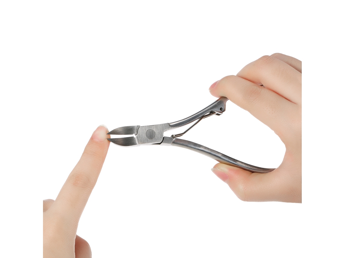 Tijeras De Acero Inoxidable Para Cutículas + Limpiador De Uñas Encarnadas Para Manicura Y Pedicura
