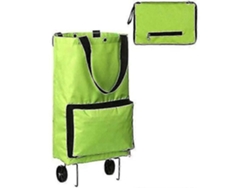 Carrito de compra plegable GOKOCO con ruedas, verde (verde)