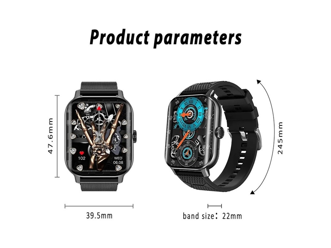 Relojes inteligentes para hombres y mujeres, con pantalla táctil, control de actividad física, frecuencia cardíaca y presión arterial, Yizhood