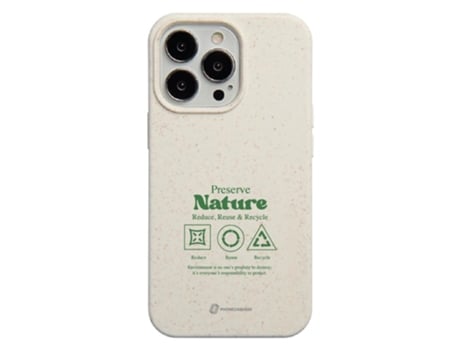Funda Móvil Oficial Compostable Base para iPhone 13 Pro PHONECASES3D Blanco