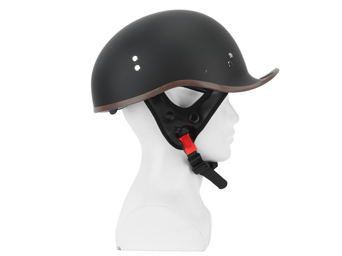 2026-casco Moto Semi Facial Con Visera Solar Abs Higroscópico Estilizado Para Hombre Mujer Warp Tail Mate Negro 007 L 58-59cm