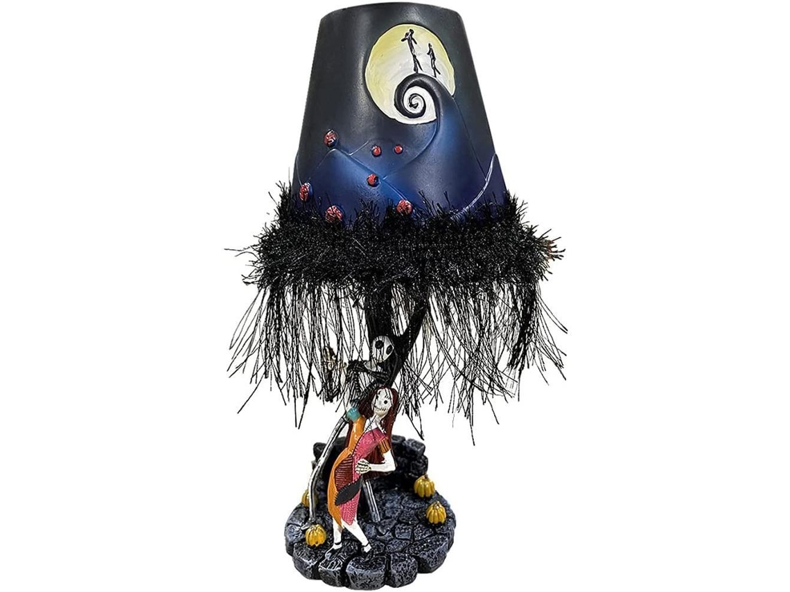 2026-lámpara De Mesa Halloween Decoración De Escritorio Con Led Luz De Luna Figura De Resina Con Borla