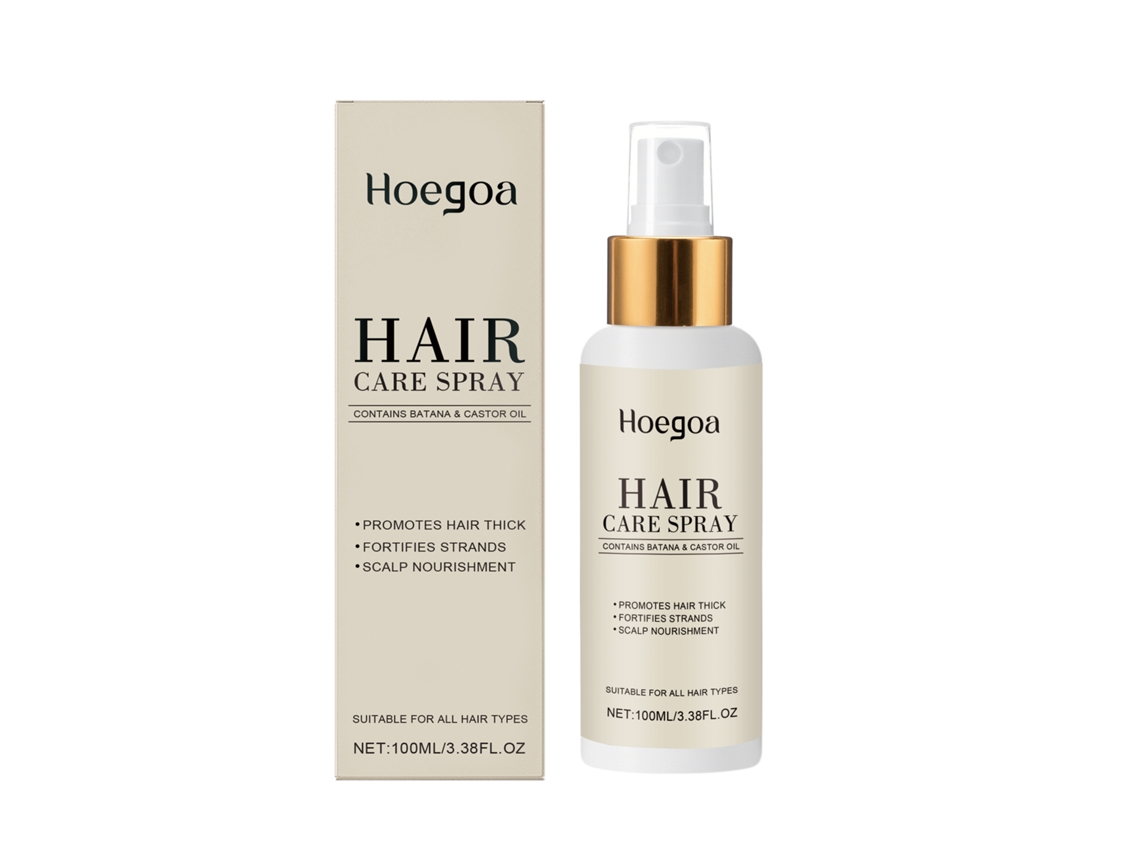 Spray de aceites esenciales para el cuidado y la nutrición del cabello.