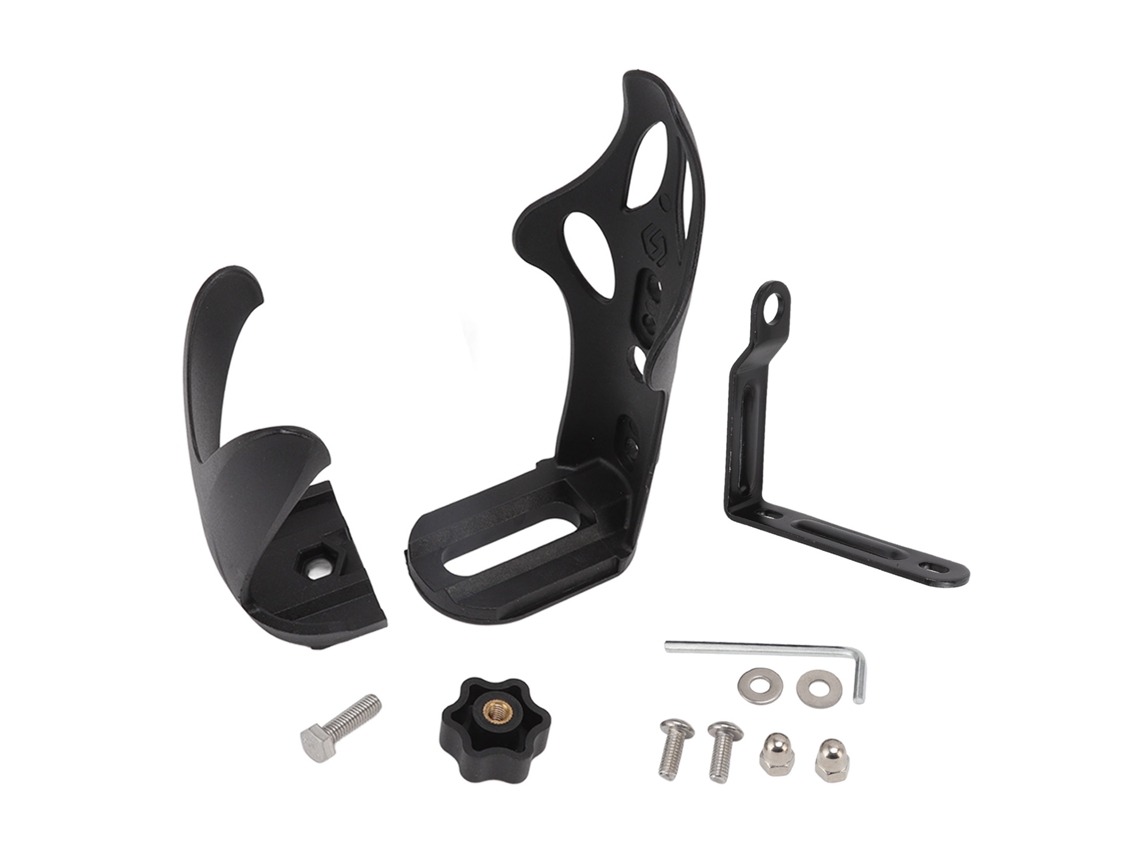 Portabotellas Para Bicicleta, Nailon Y Aluminio Con Acabado Ahumado, Ajustable, Accesorio Para Ciclismo.