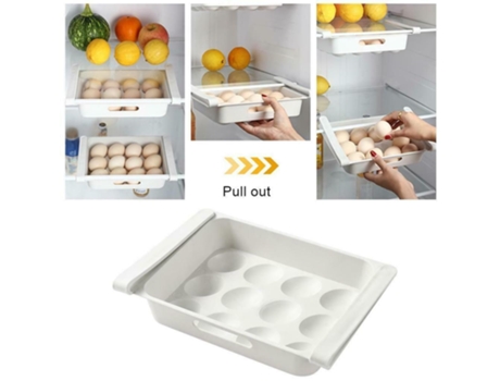 Caja de almacenamiento de clara de huevo de alimentos para refrigerador, estante de cajón de nevera, caja de almacenamiento de huevos de 12 rejilla...
