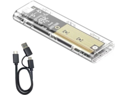 Carcasa Para Ssd M.2 M.2 Nvme Ngff De Doble Protocolo Usb 3.0 Gen2 De 10 Gbps Transparente Para Unidad Externa De Pc