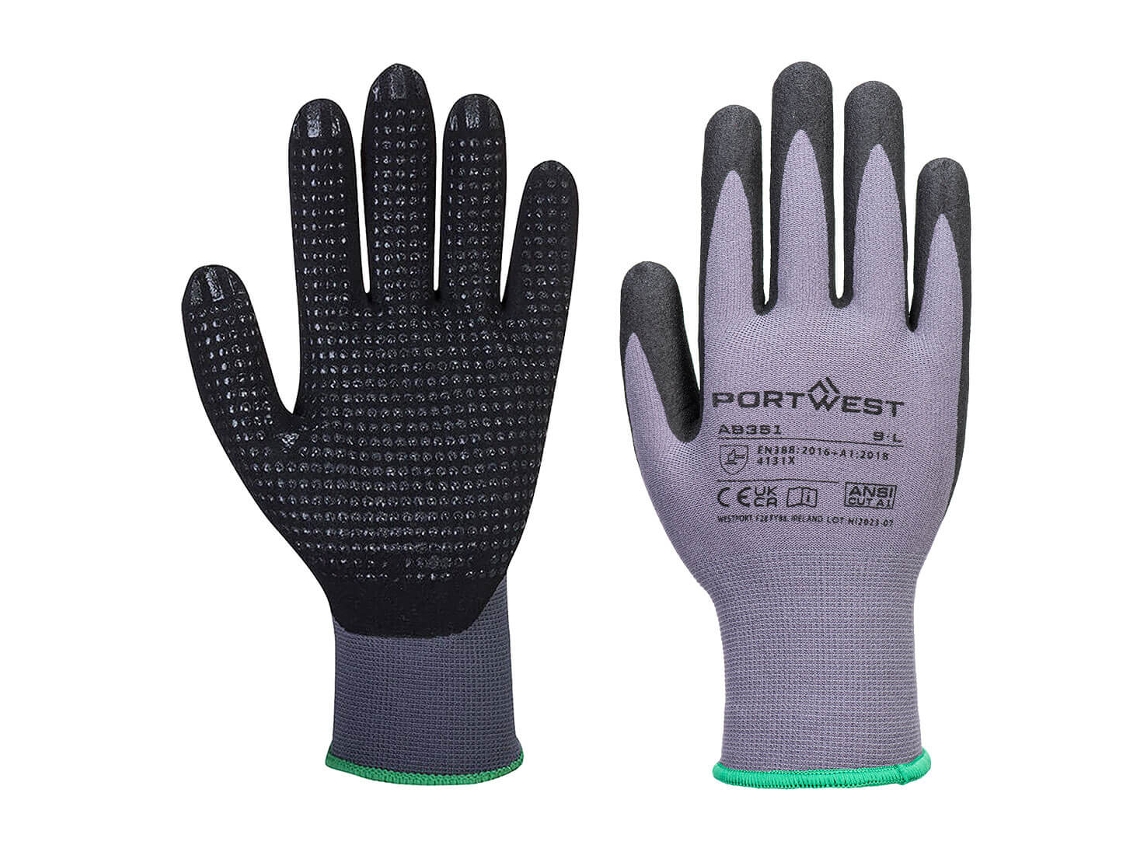 Guantes Dermiflex Plus Essential Multipack (pack 12) Gris Negro / Xxl