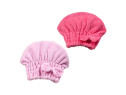 Juego de toallas Kofihety bandana para el pelo lazo rosa - 2 piezas (20x20x6 cm)