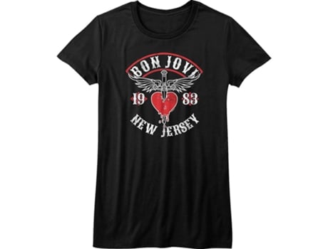 Camiseta ROCKINSTONE New Jersey 1983 Bon Jovi júnior (S)
