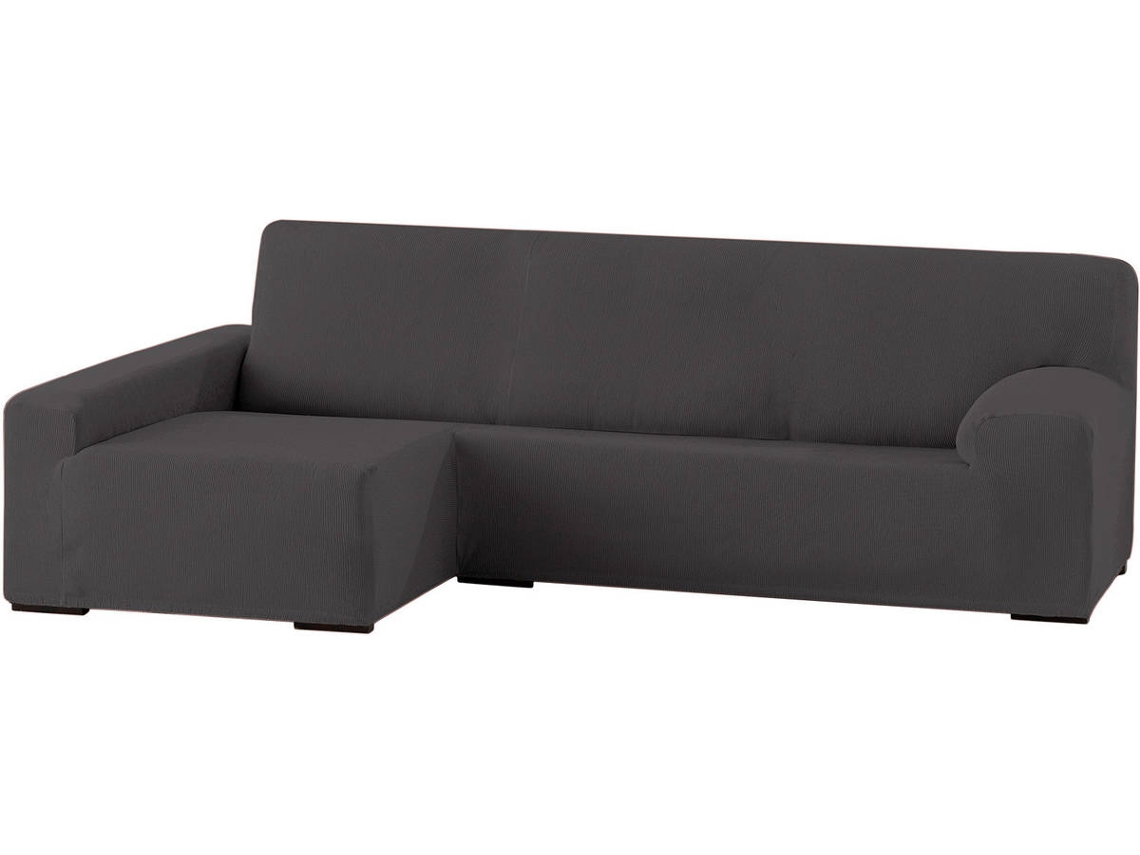 Funda Chaise Longue Tejido Elástico TODOPARAMICASA Ulises Gris (Brazo Izquierdo Largo - 250 - 310 cm)