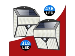 Rebe-lámpara Solar Exterior Con Inducción Humana Ip65 Impermeable 318-436led Luz Blanca Para Patio 60