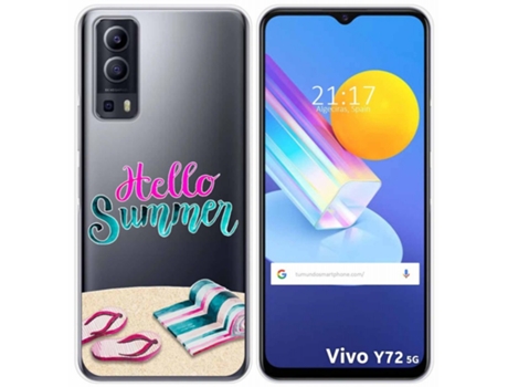 Carcasa Vivo Y52 5G TUMUNDOSMARTPHONE Dibujos Transparente Multicolor