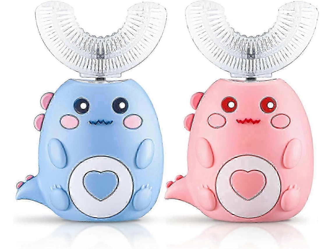 Cepillo de dientes ultrasónico de silicona en forma de U para niños con rotación de 360 ​​grados, cepillo de dientes automático GOKOCO