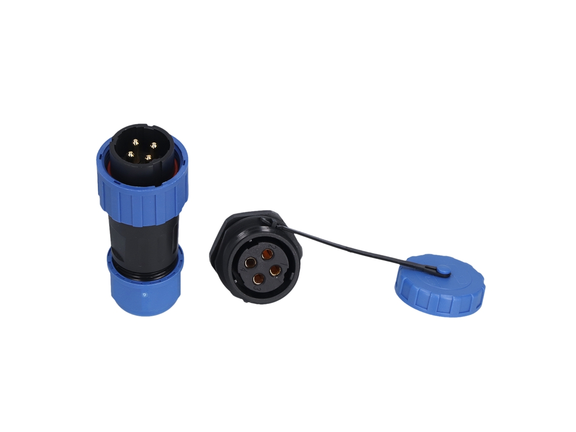 Conector Impermeable Ip68, Toma De Aviación De 250 V Con Tuerca Trasera, Lp20 Para Cables.
