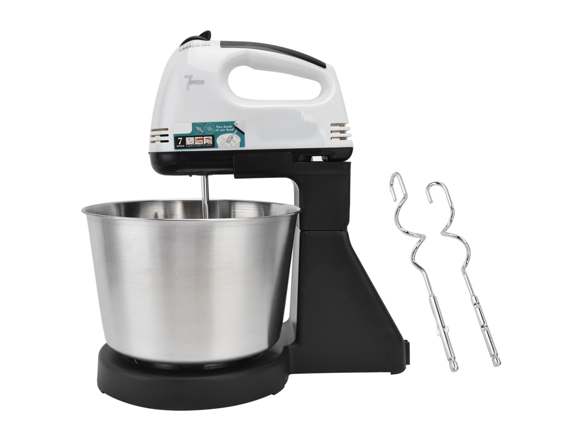 Batidora de mano eléctrica de ABS y acero inoxidable, 2 L, 7 velocidades, 260 W, para cocina doméstica con enchufe UE de 220 V