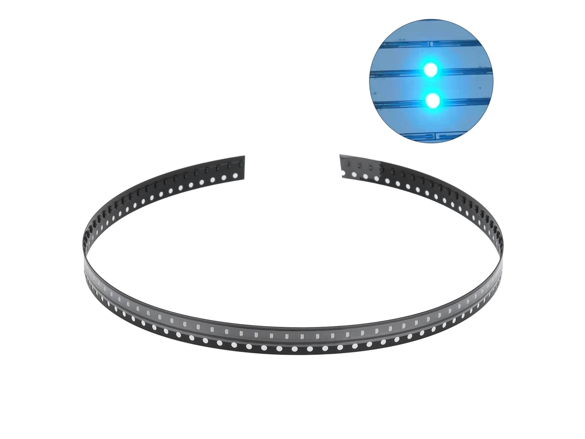 100 Diodos Led Smd Pequeños De Bajo Voltaje Para Pcb Diy, Color Azul Hielo.