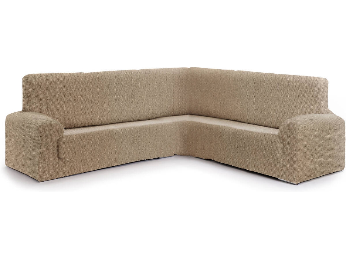 Funda de Sofá Rinconera EYSA Jaz Premium 3+1 Bielástica (350-450 cm - Algodón y Poliéster - Beige)