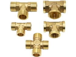 Adaptador De Conector Jardín Cobre Macho Y Hembra 1/2" A Latón