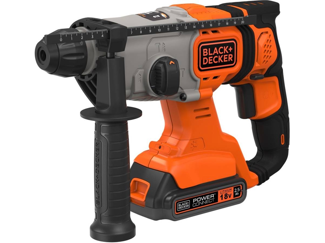Martillo BLACK+DECKER Sds-Plus (1v Con2 Baterías 2 5ah Y maletín Black De cker)