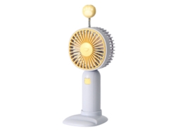 Ventilador Portátil Recargable Con Base, Ideal Para Viajes, Oficina, Dormitorio, Azul Claro.