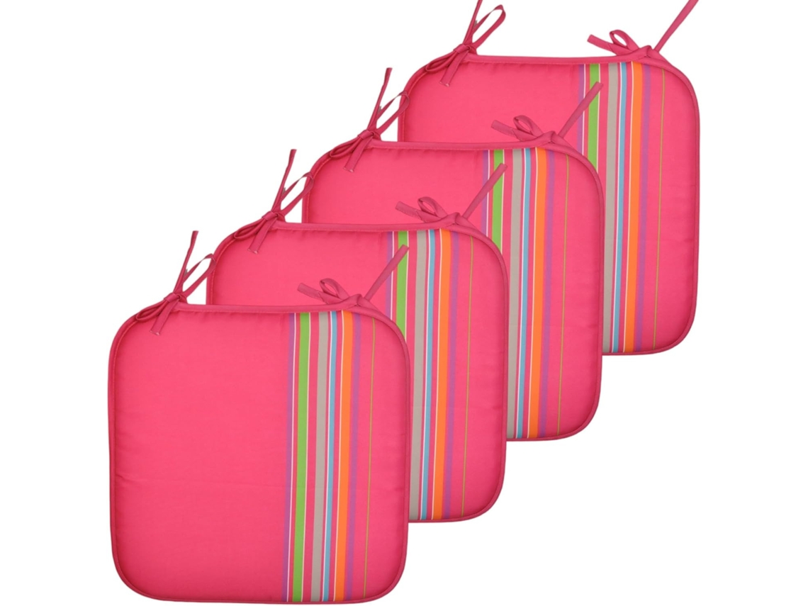 Cojines Acolchados para sillas de Cocina, cojin para terraza, jardín, balcón, Comedor. Tamaño 38x38cm. (Rojo 4 Pzas) COSHANO