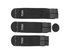 3pcs Cinto Corretivo De Pernas Algodão Elástico Postura Corretora Para Pernas Em X O Preto Xl