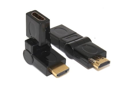 Altavoz 10 Uds Hdmi 1,4 tipo en ángulo Hdmi macho a hembra 90 180 adaptador giratorio de 360 grados