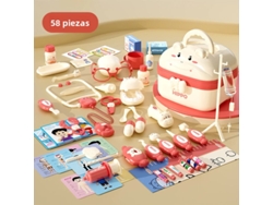 Juego de juguetes de doctor MDUG para niños (rosa, 58 piezas)