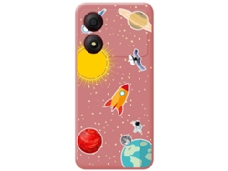 Funda Líquida Diseño Espacio para Zte Blade A34 4G TUMUNDOSMARTPHONE Silicona Líquida Rosa