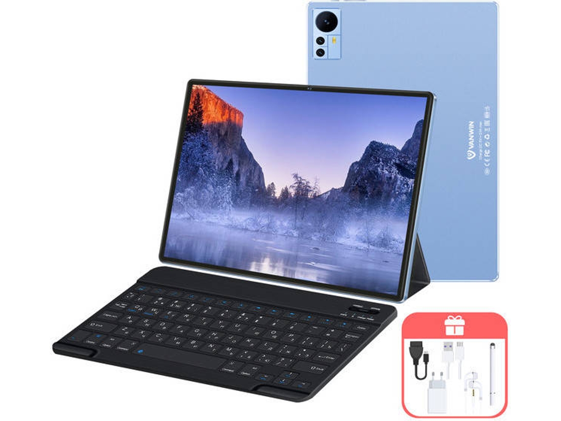 VANWIN S39 Tablet Bluetooth Teclado Funda de cuero Auriculares Lápiz óptico (10.1 - 64 GB - 4 GB RAM - Wi-Fi4G - Azul)