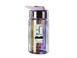 Botella De Agua Portátil Con Superficie Espejada Y Resistente A Altas Temperaturas Para Deportes De Camping. Rosewell