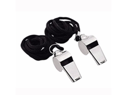 NEVEANCE Silbato para entrenadores, silbato de acero inoxidable con correa, silbato de emergencia de sonido fuerte y nítido para árbitros maestros de entrenami